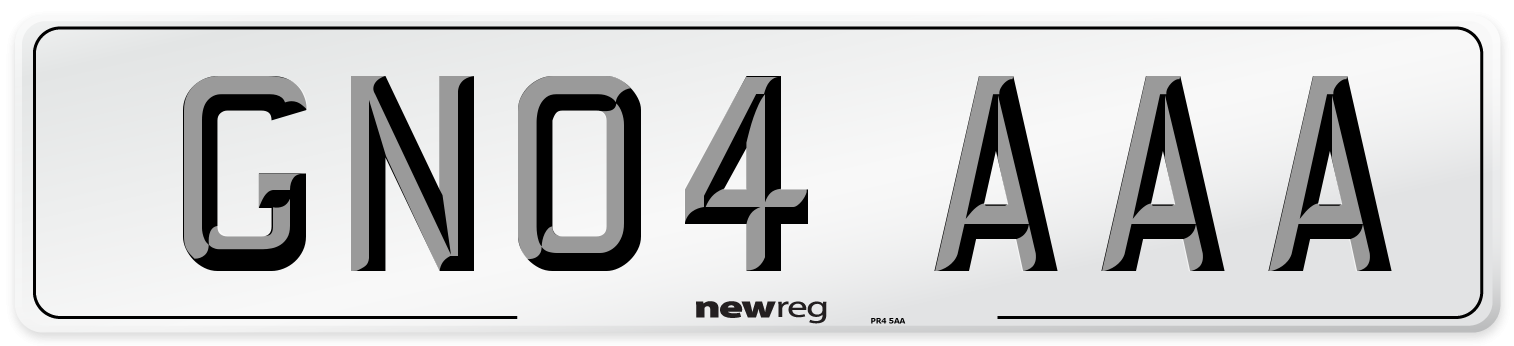 GN04 AAA Number Plate from New Reg